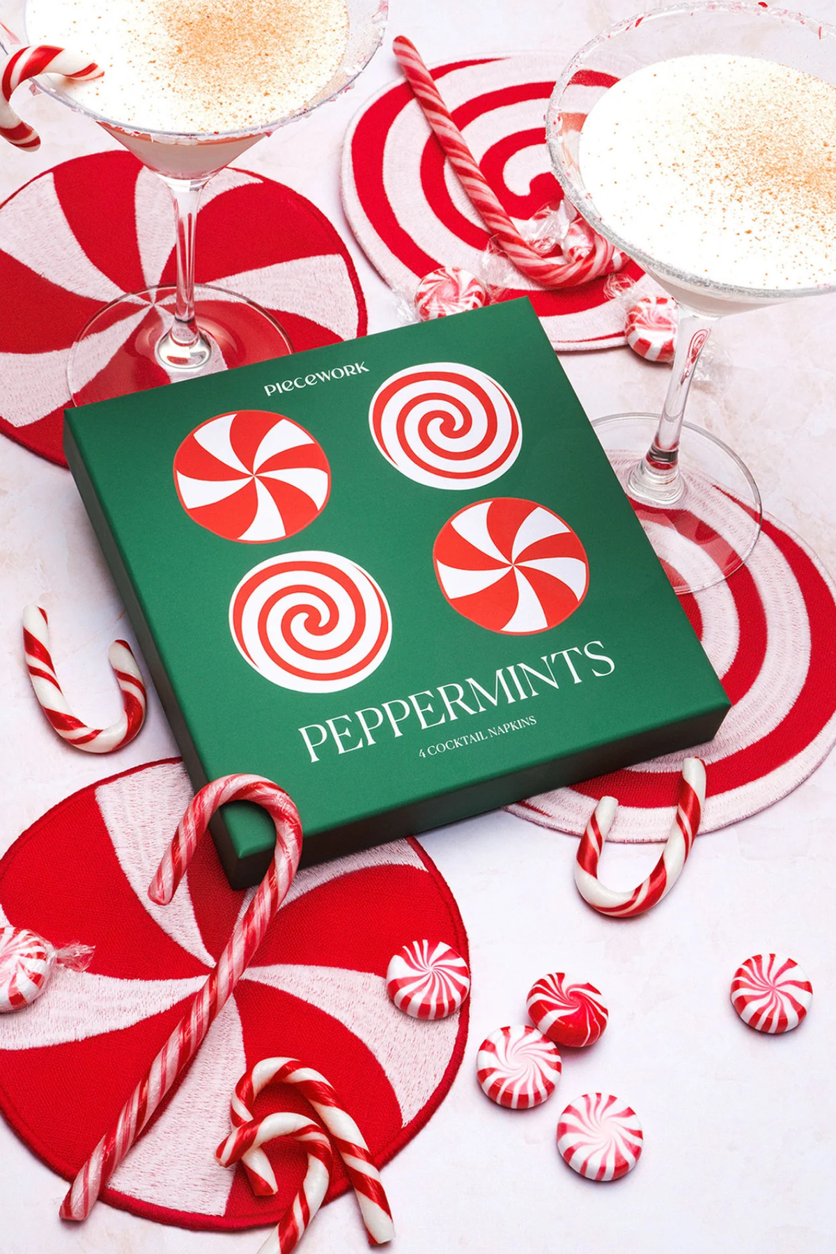 Peppermint Cocktail Napkins