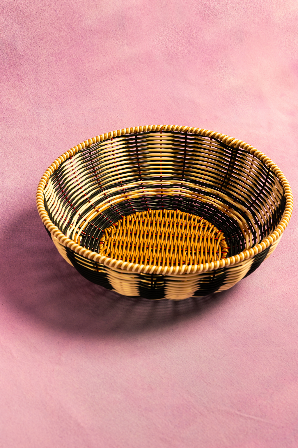 Woven Bowl | Black & Cream