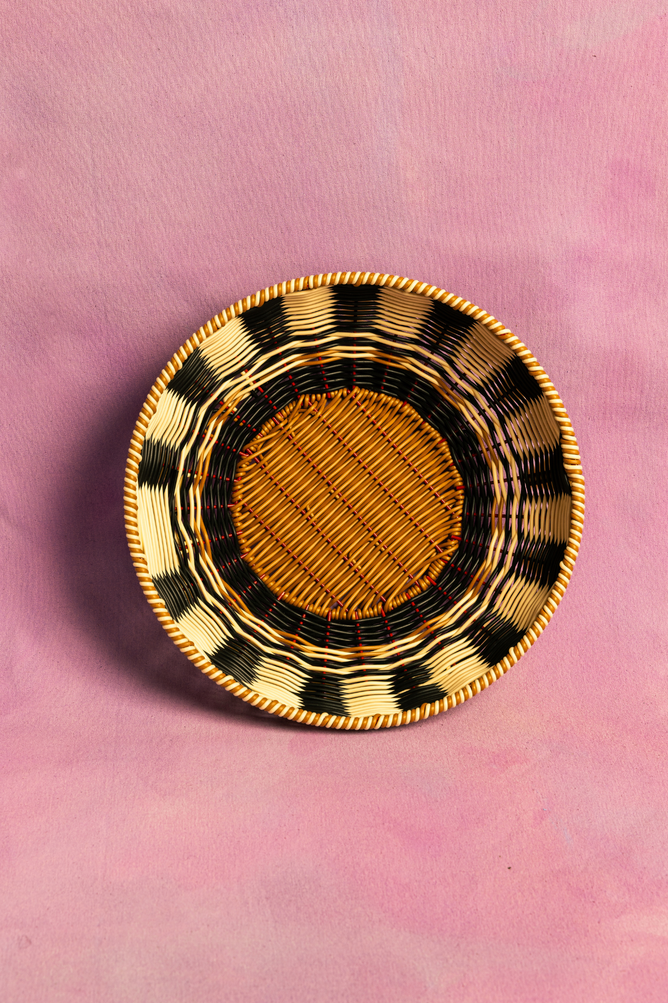 Woven Bowl | Black & Cream