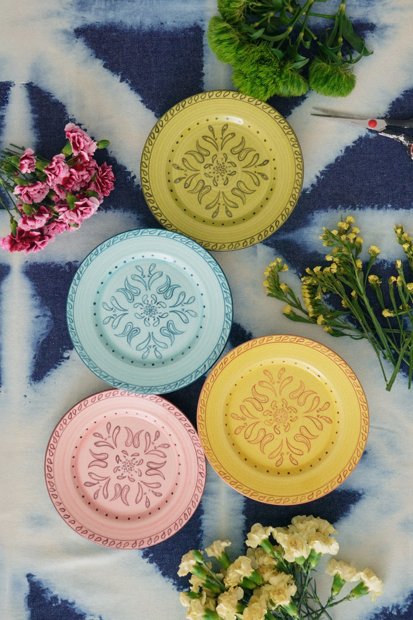 Gone Riding Dessert Plates Green | Set of 2