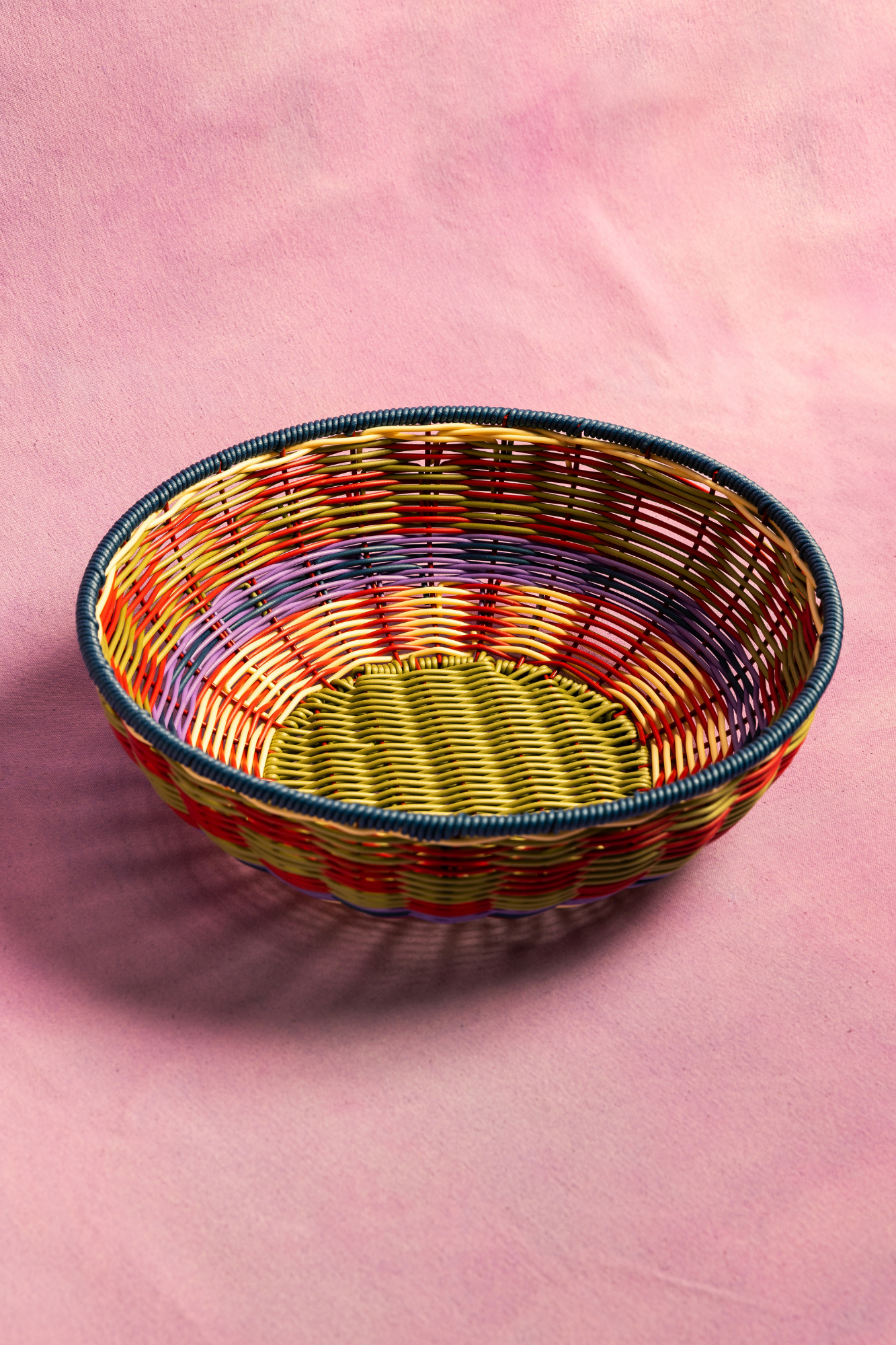 Woven Bowl | Green & Red