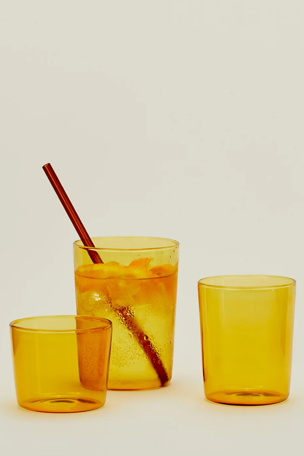 Essential Glassware Medium Amber | Set of 4
