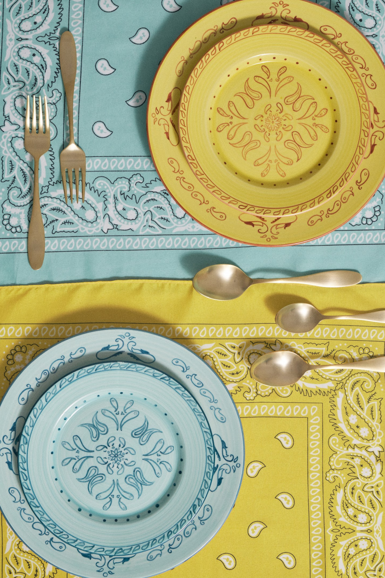 Gone Riding Dessert Plates Blue | Set of 2