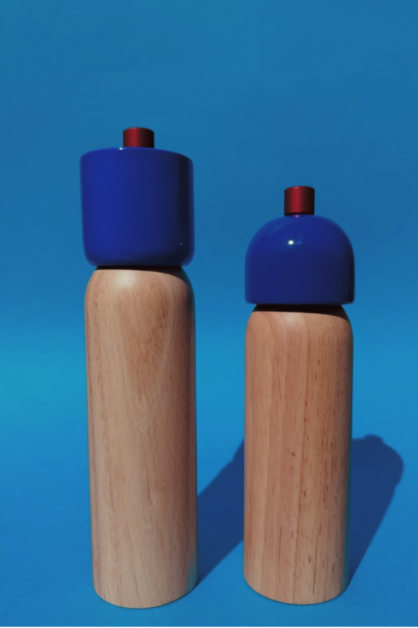 Large Salt & Pepper Grinder | Navy & Red