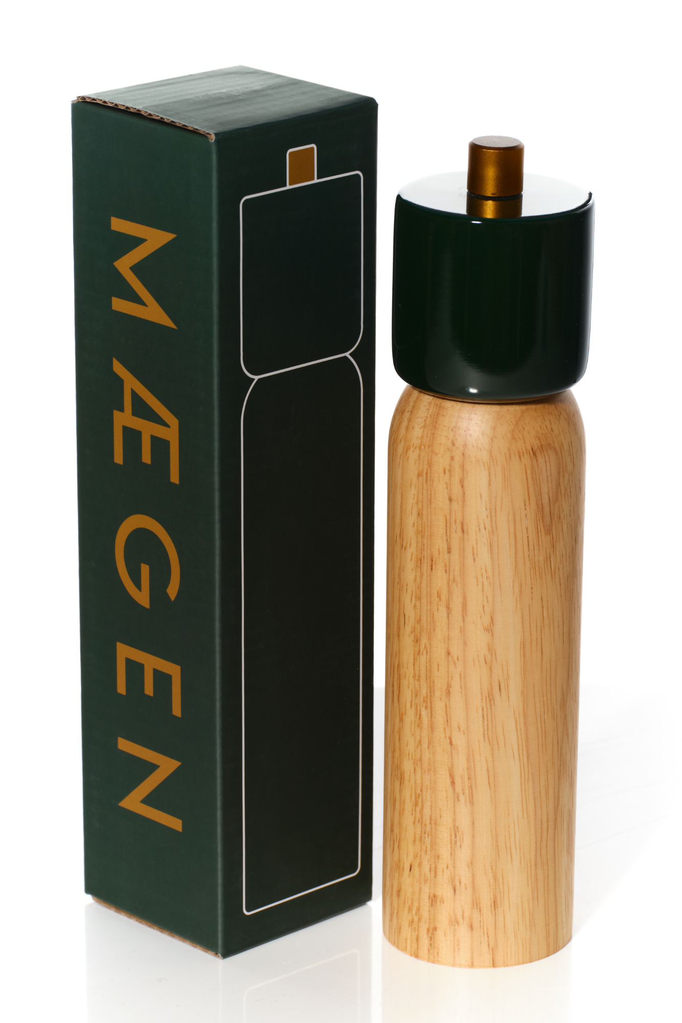 Large Salt & Pepper Grinder | Green & Gold