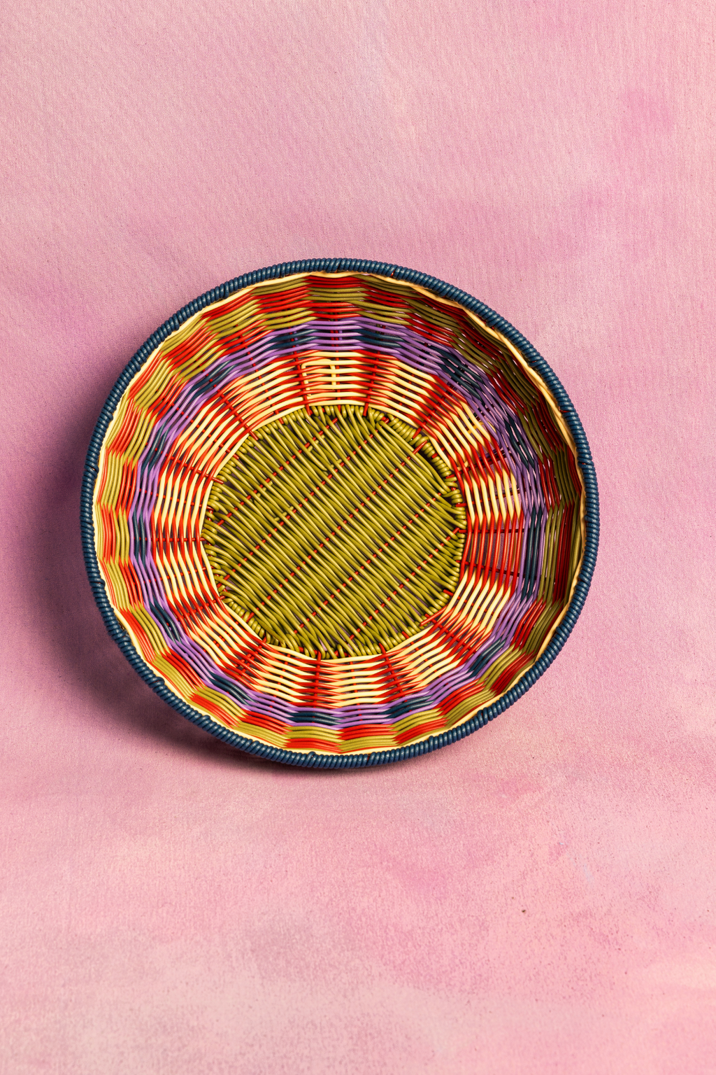 Woven Bowl | Green & Red