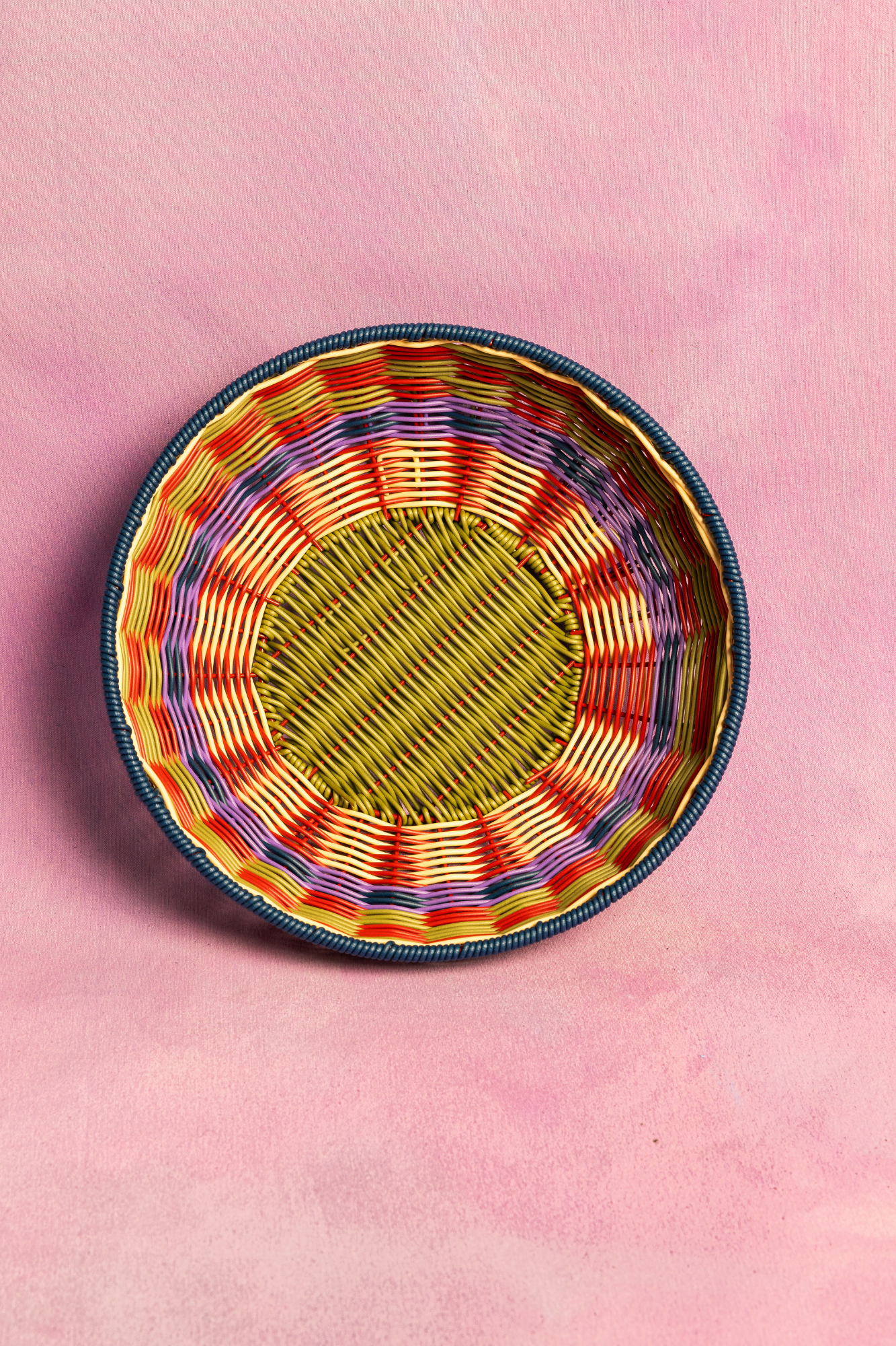 Woven Bowl | Green & Red