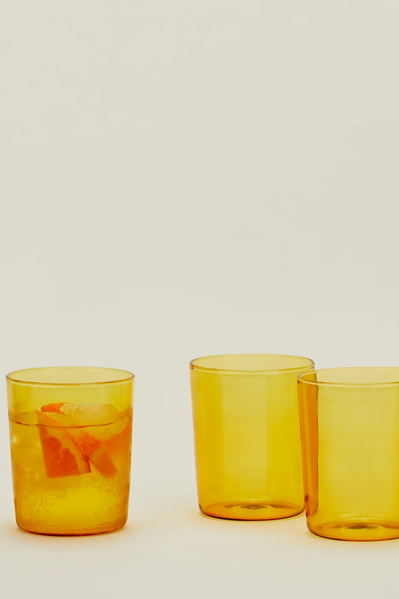 Essential Glassware Medium Amber | Set of 4