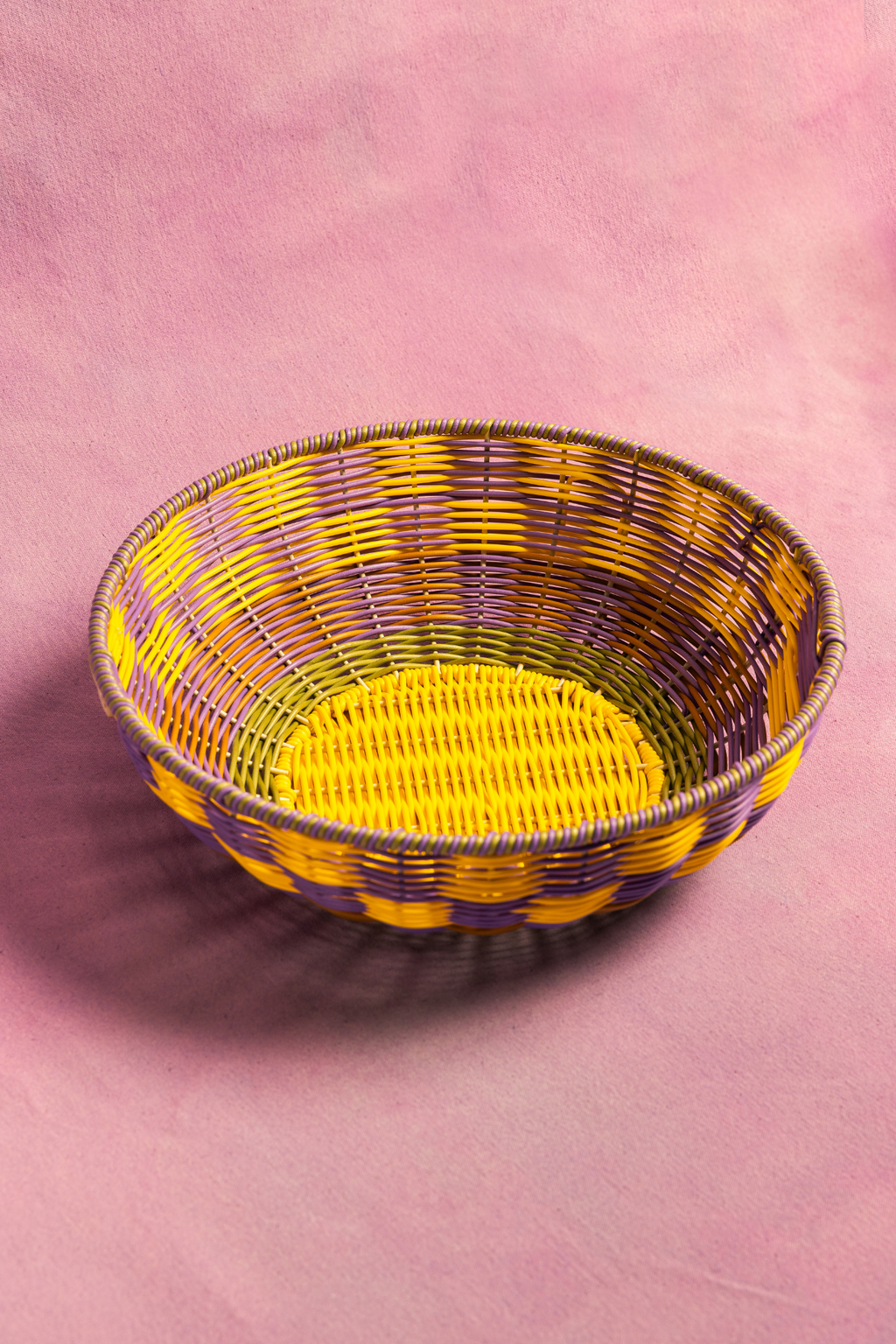 Woven Bowl | Yellow & Lilac