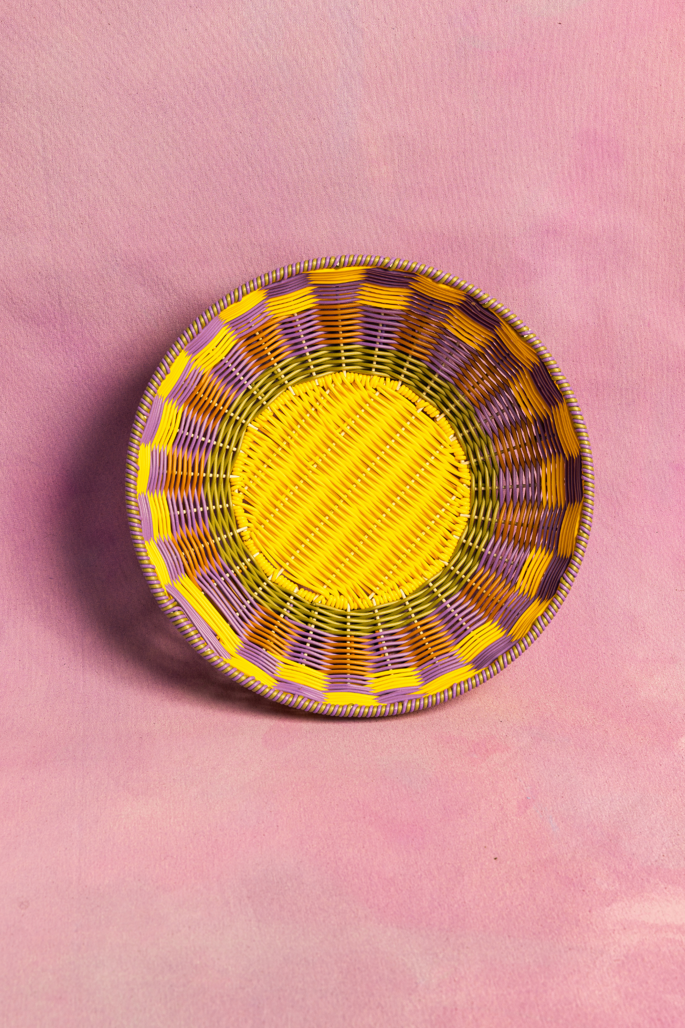 Woven Bowl | Yellow & Lilac