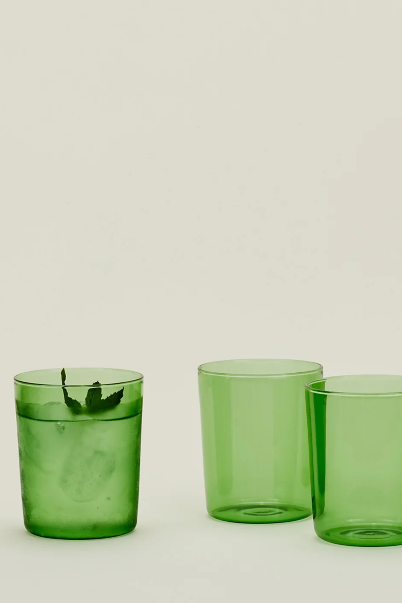 Essential Glassware Medium Green | Set of 4
