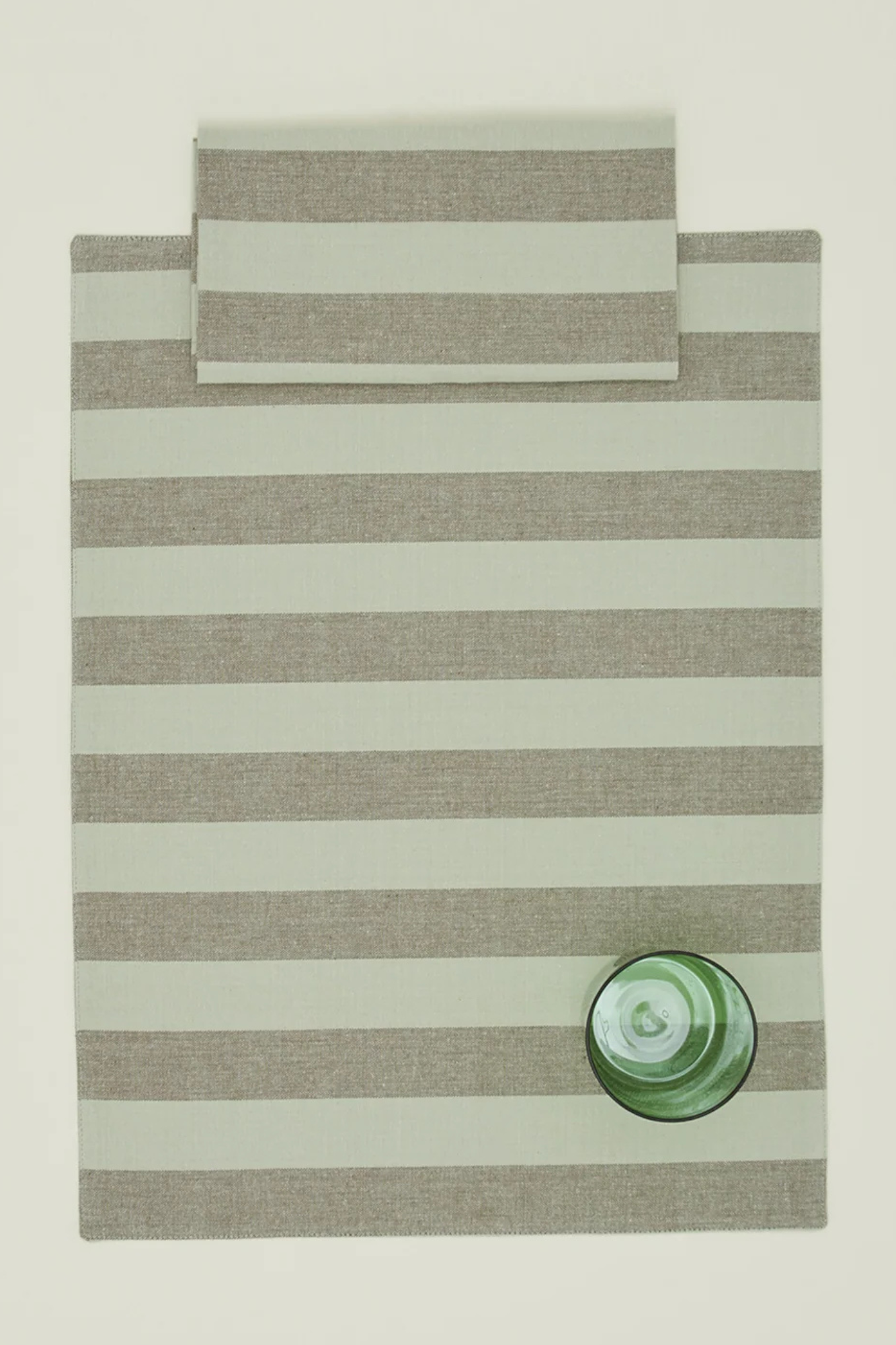 Essential Striped Dinner Napkin Olive/Sage | Set of 4
