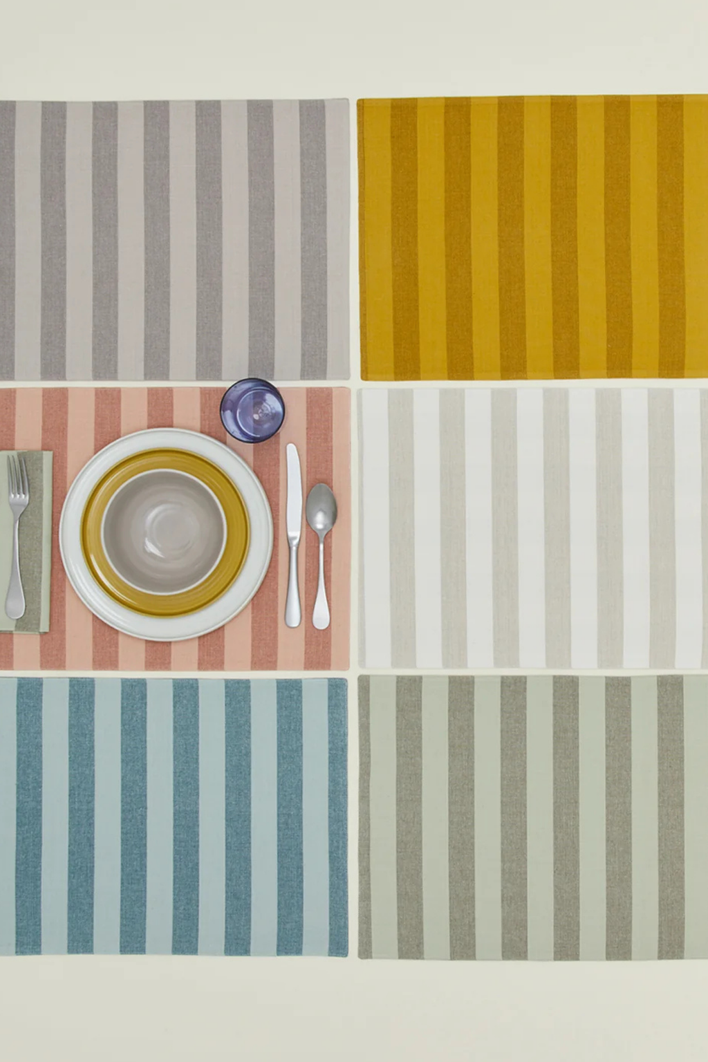 Essential Striped Dinner Placemat Mustard/Bronze | Set of 4