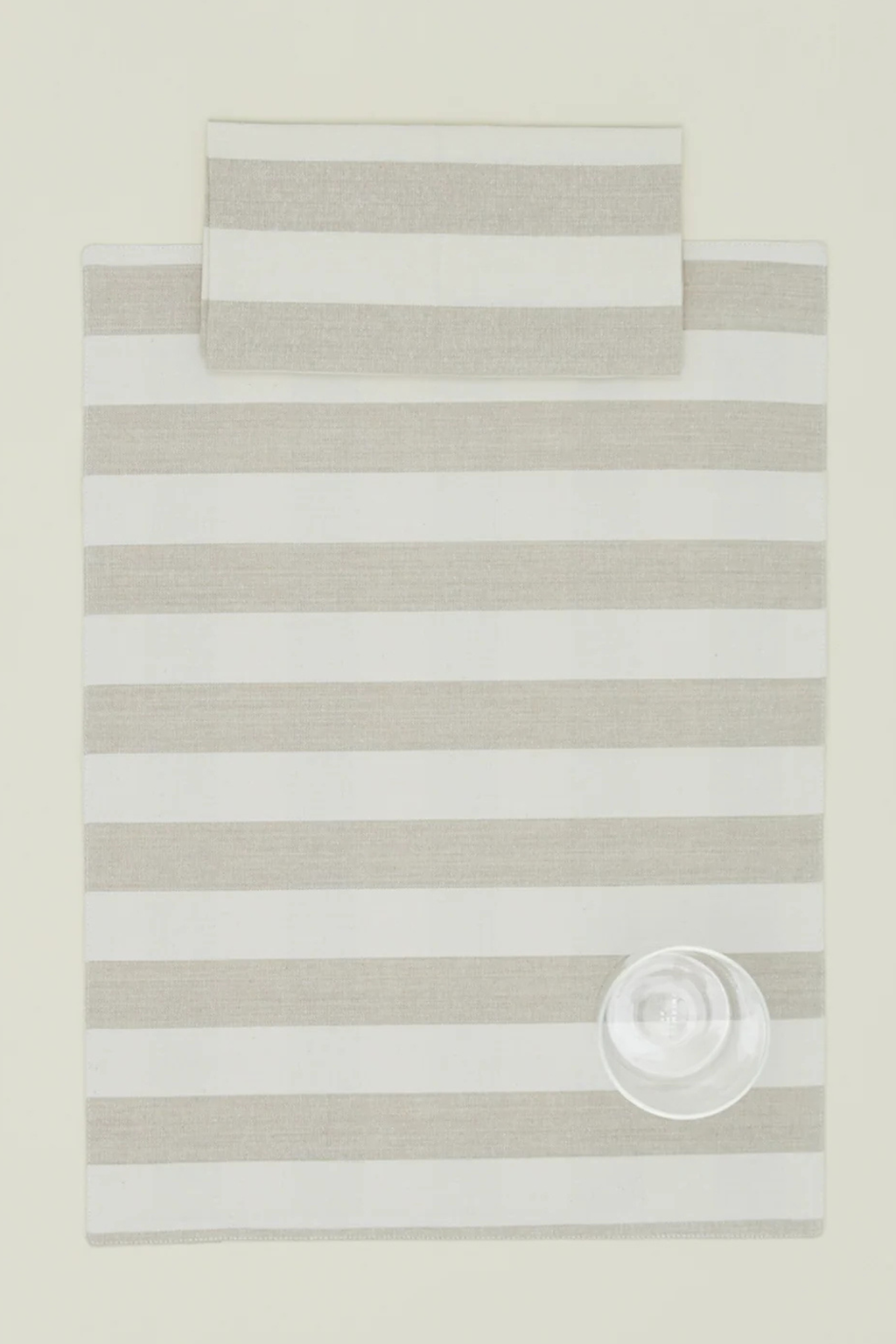 Essential Striped Dinner Napkin Ivory/Flax | Set of 4