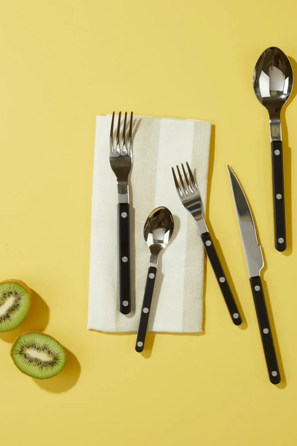 Essential Striped Dinner Napkin Ivory/Flax | Set of 4