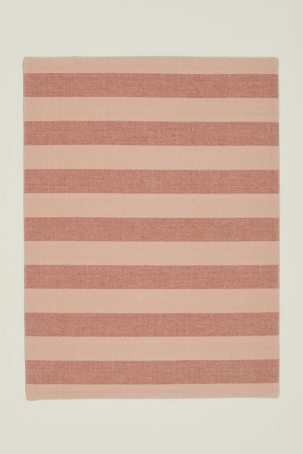 Essential Striped Dinner Placemat Blush/Terracota | Set of 4