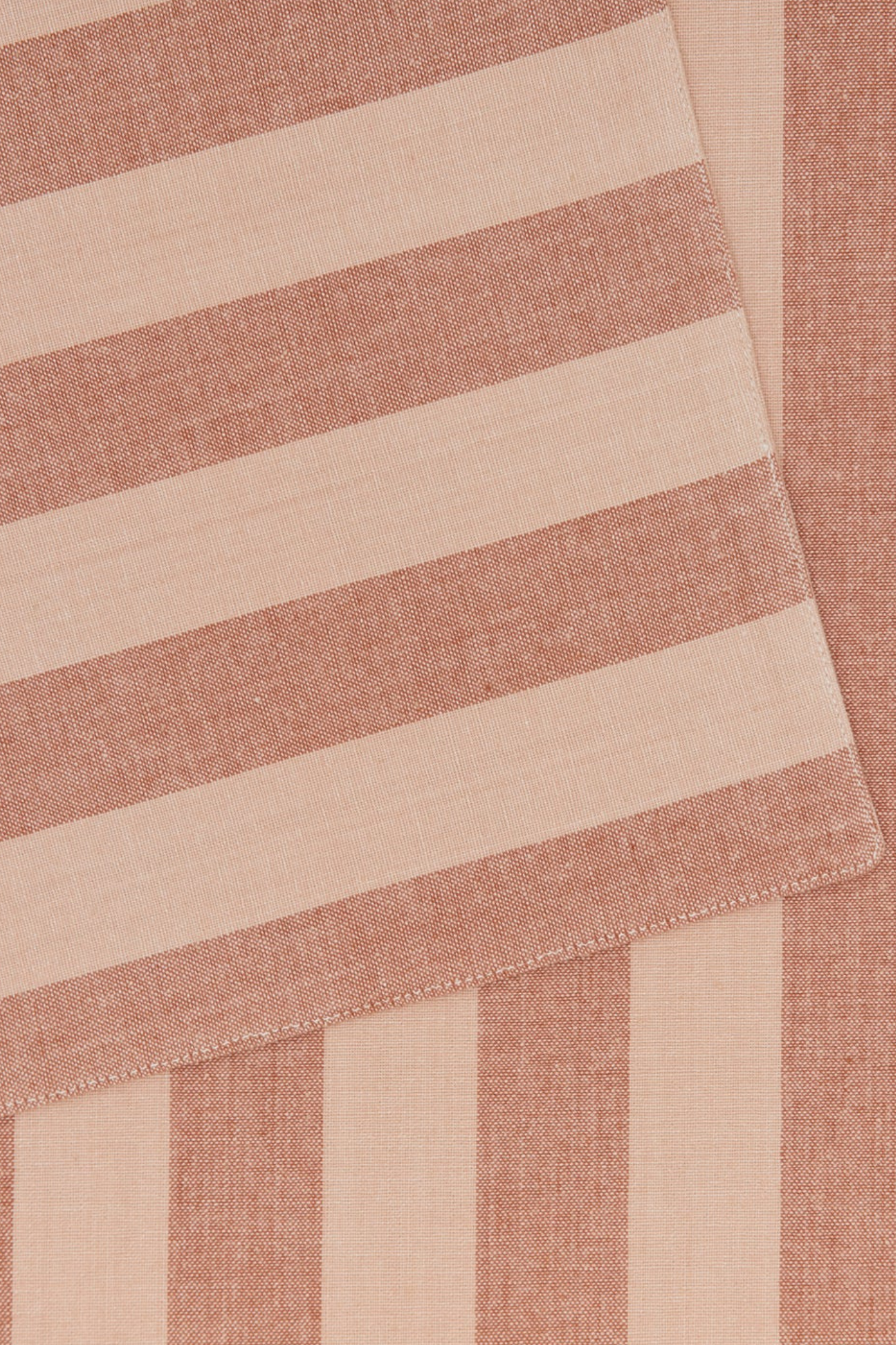 Essential Striped Dinner Placemat Blush/Terracota | Set of 4