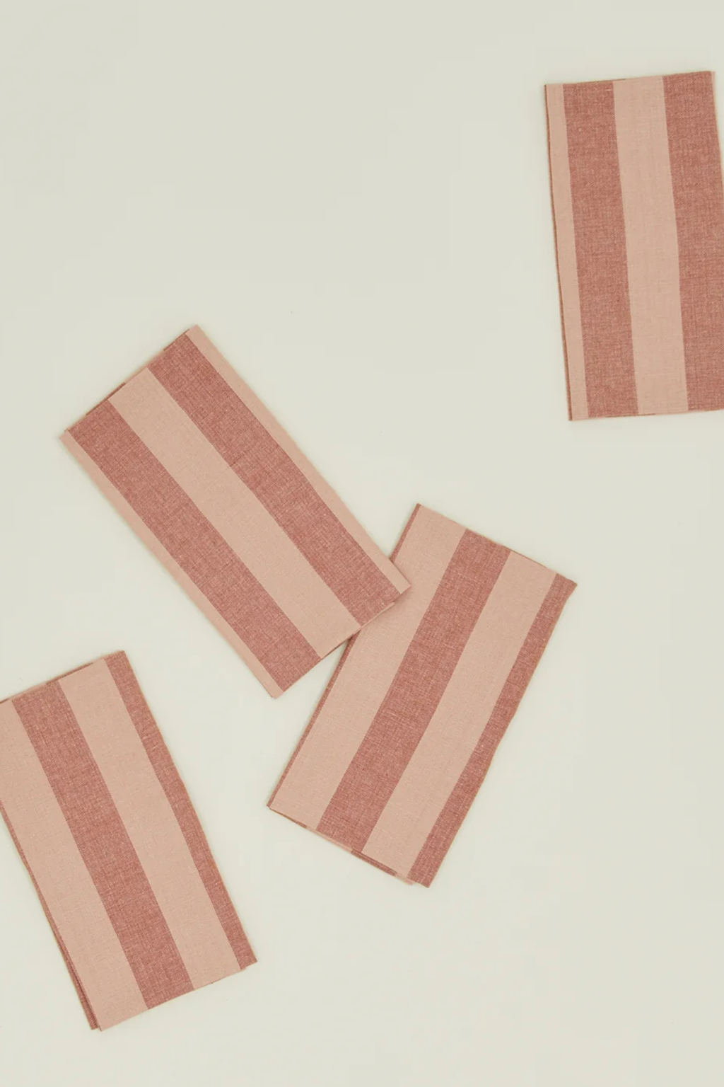 Essential Striped Dinner Napkin Blush/Terracota | Set of 4