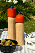 Large Salt & Pepper Grinder | Orange & Blue