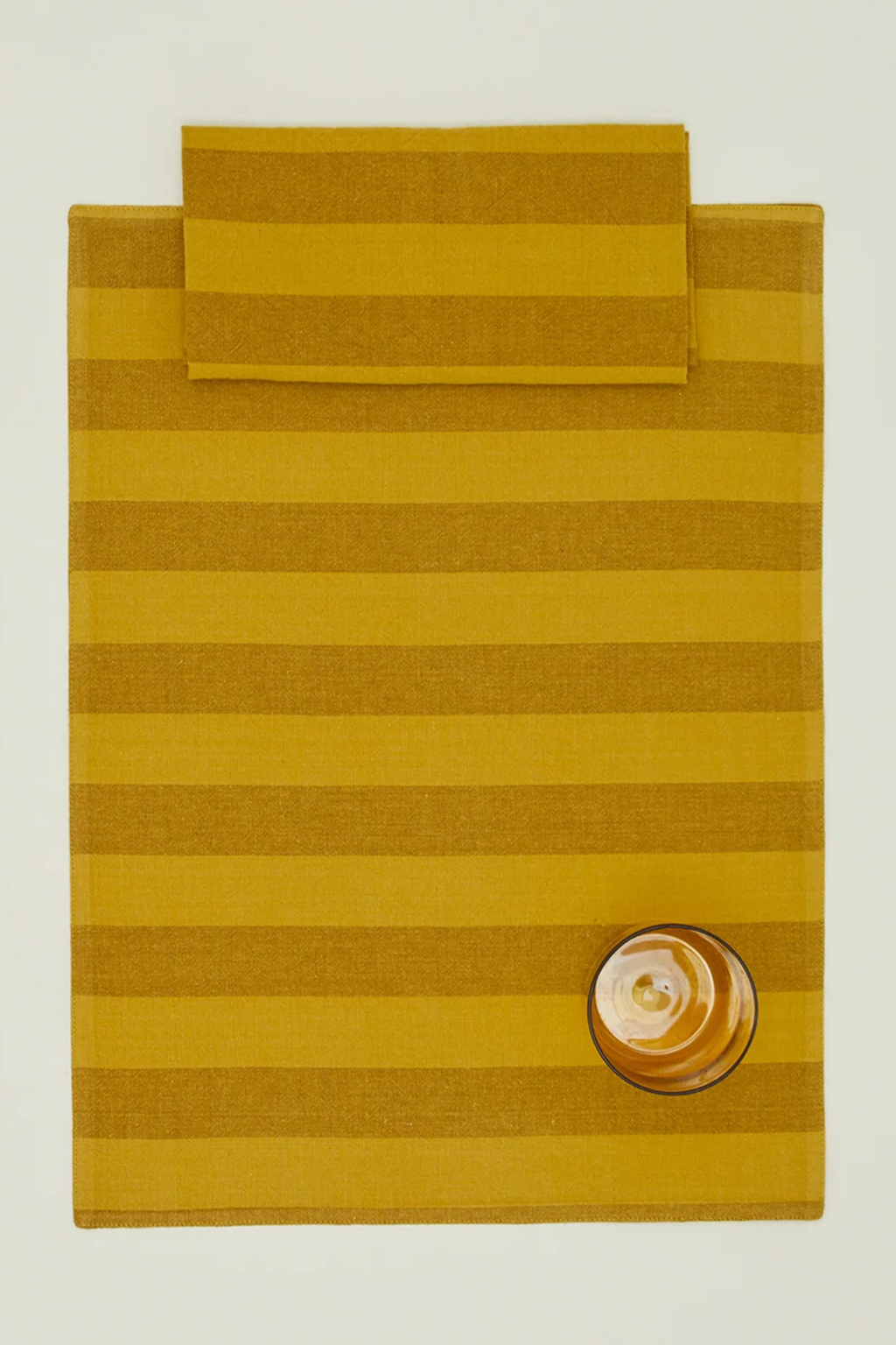 Essential Striped Dinner Napkin Mustard/Bronze | Set of 4