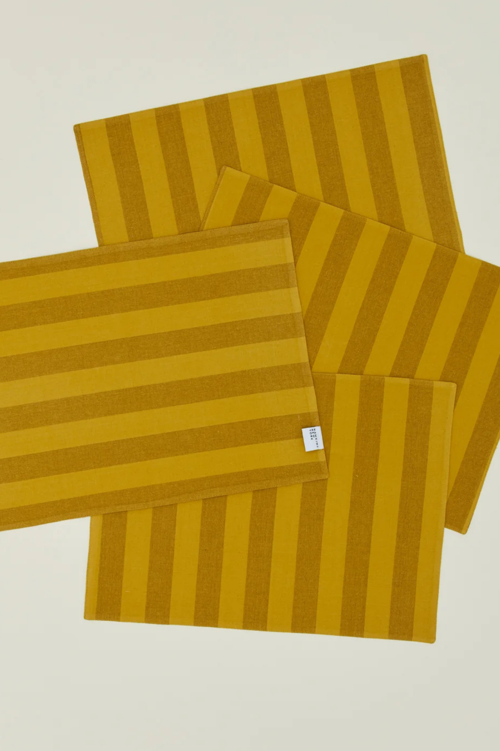 Essential Striped Dinner Placemat Mustard/Bronze | Set of 4