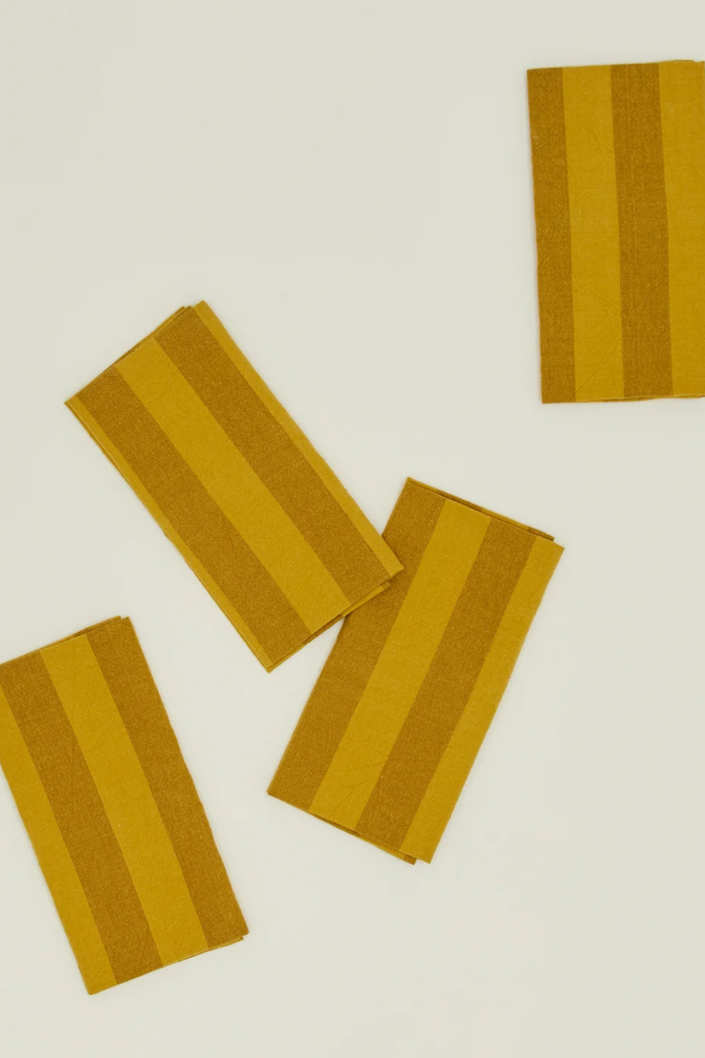 Essential Striped Dinner Napkin Mustard/Bronze | Set of 4