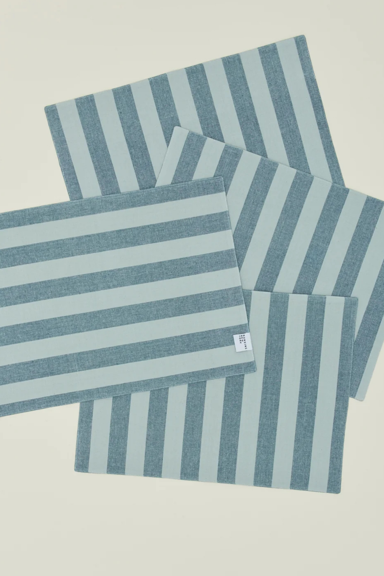 Essential Striped Dinner Placemat Sky/Peacock | Set of 4
