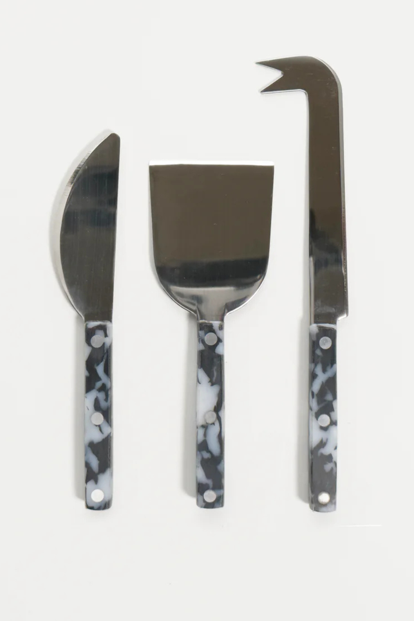 Cheese Knife Black/White | Set of 3