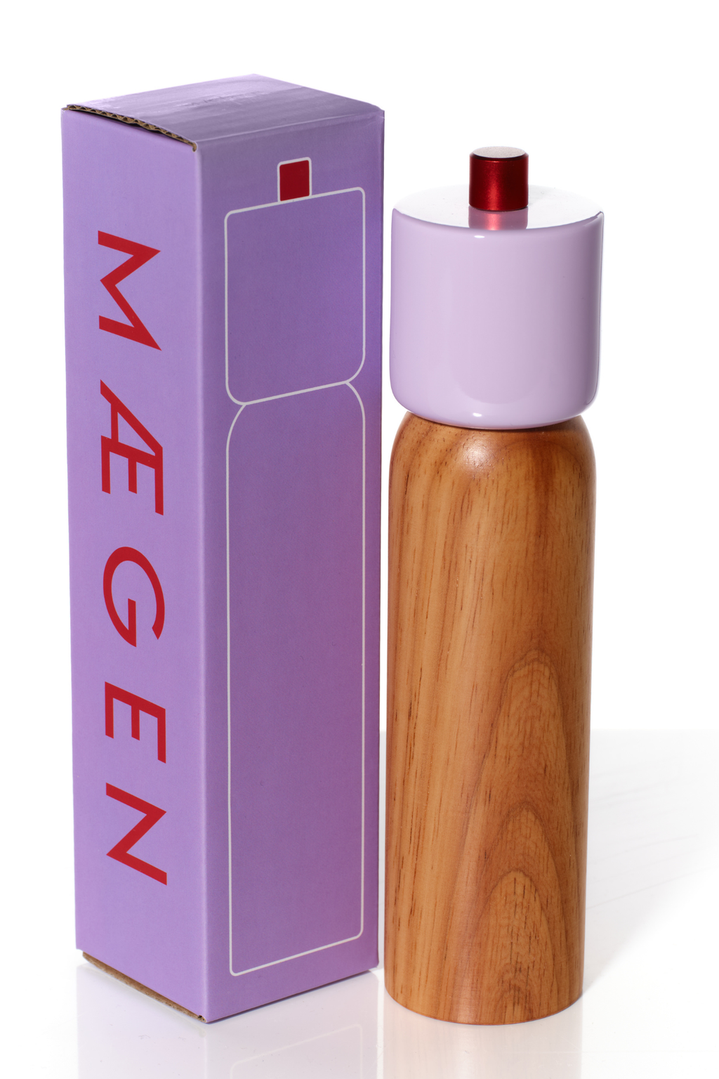 Large Salt & Pepper Grinder | Lilac & Red