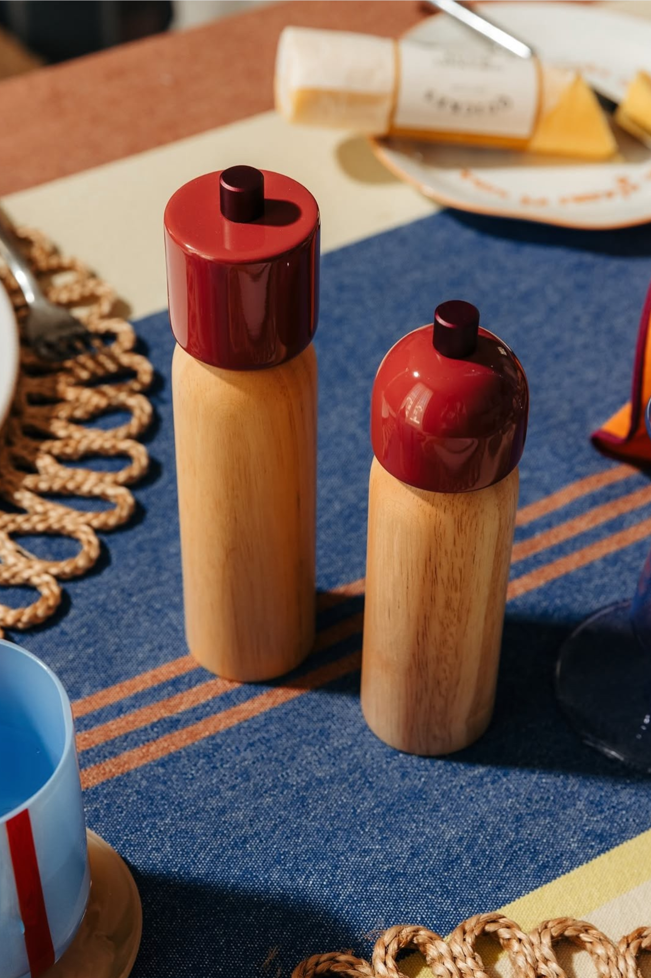 Large Salt & Pepper Grinder | Red & Red