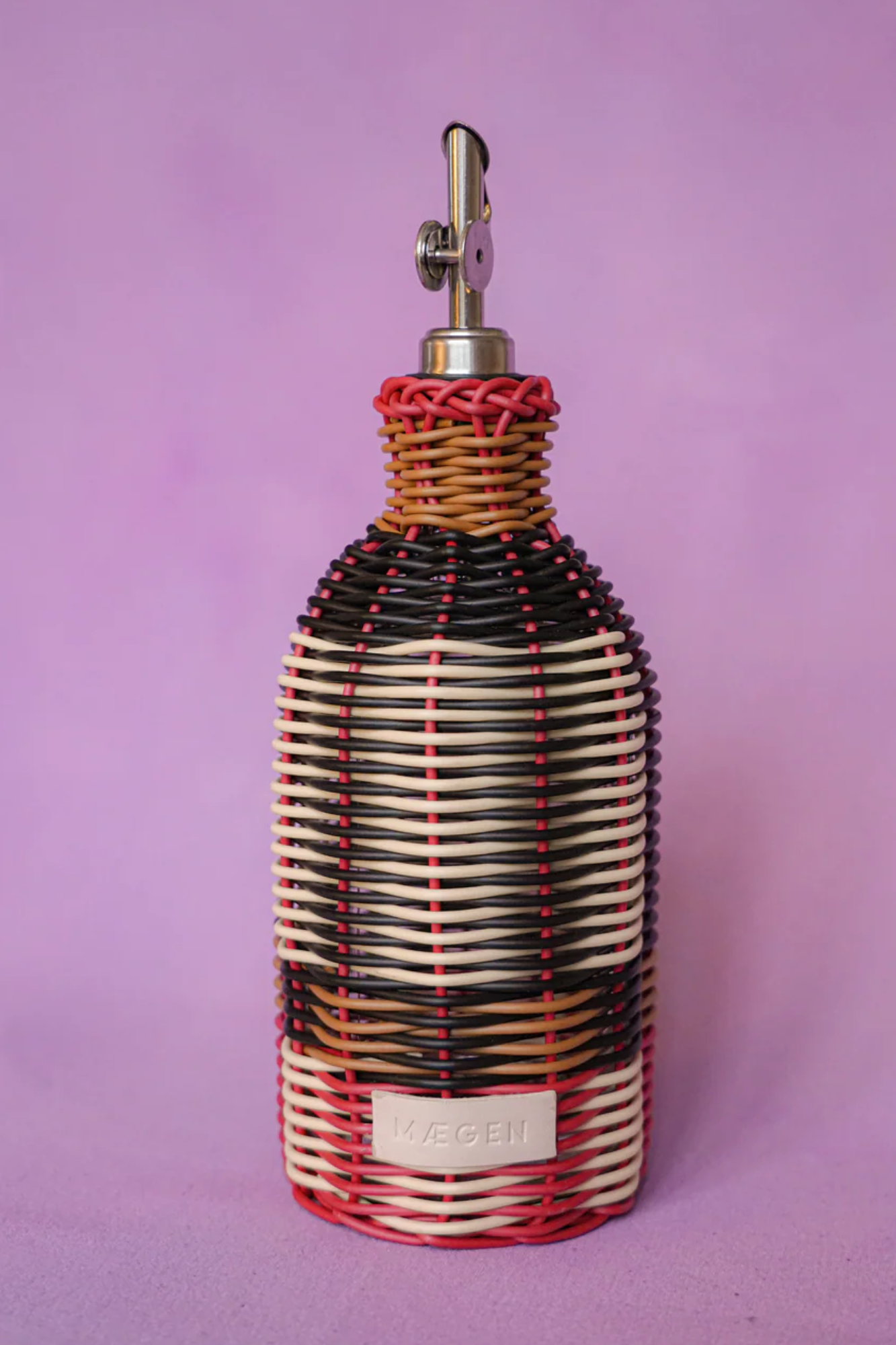 Woven Oil Pourer | Cream & Black