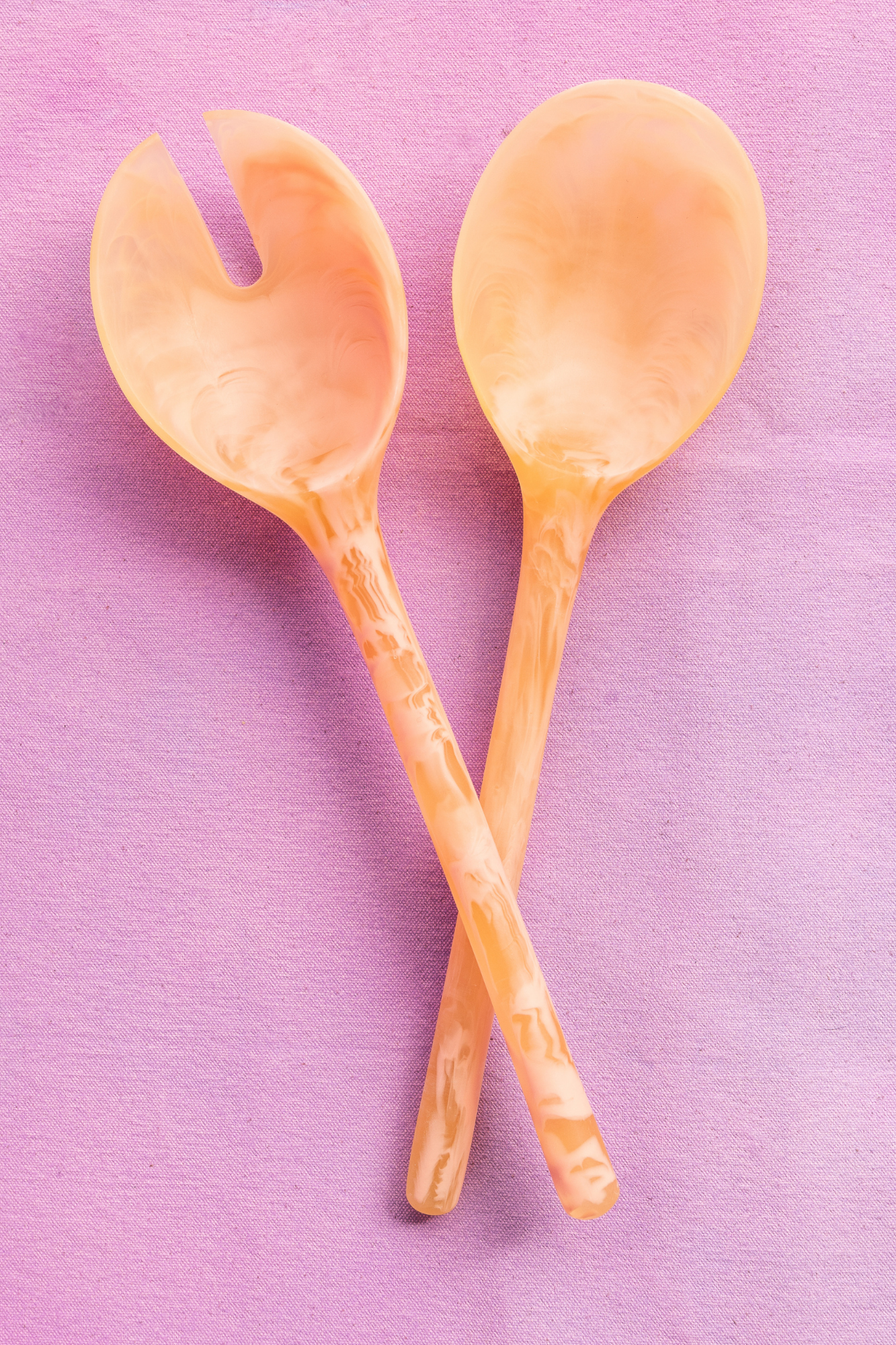 Salad Servers | Coral