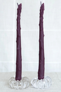 Asparagus Beeswax Candles Purple | Set of 2