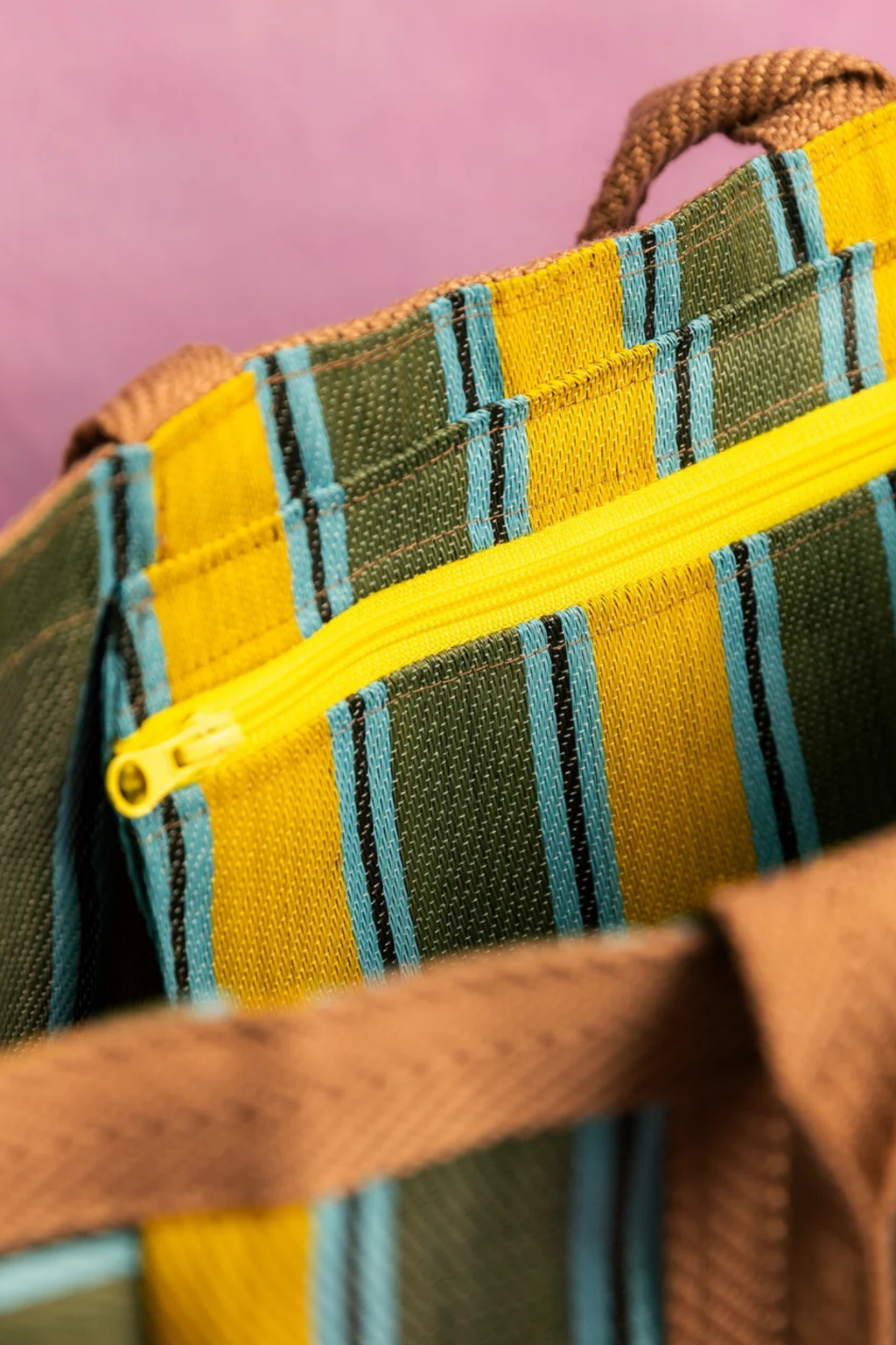Everywhere Bag | Chocolate/Yellow/Olive
