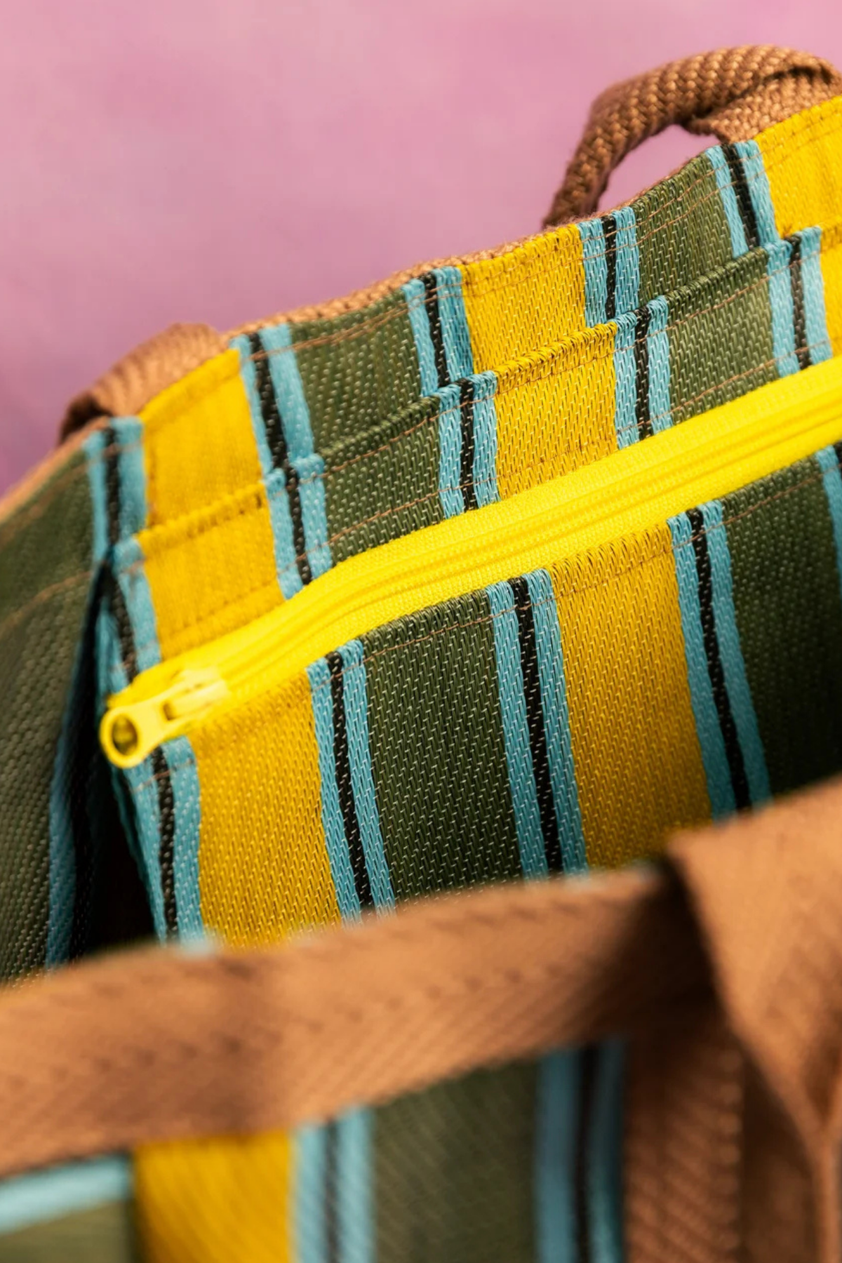 Everywhere Bag | Chocolate/Yellow/Olive