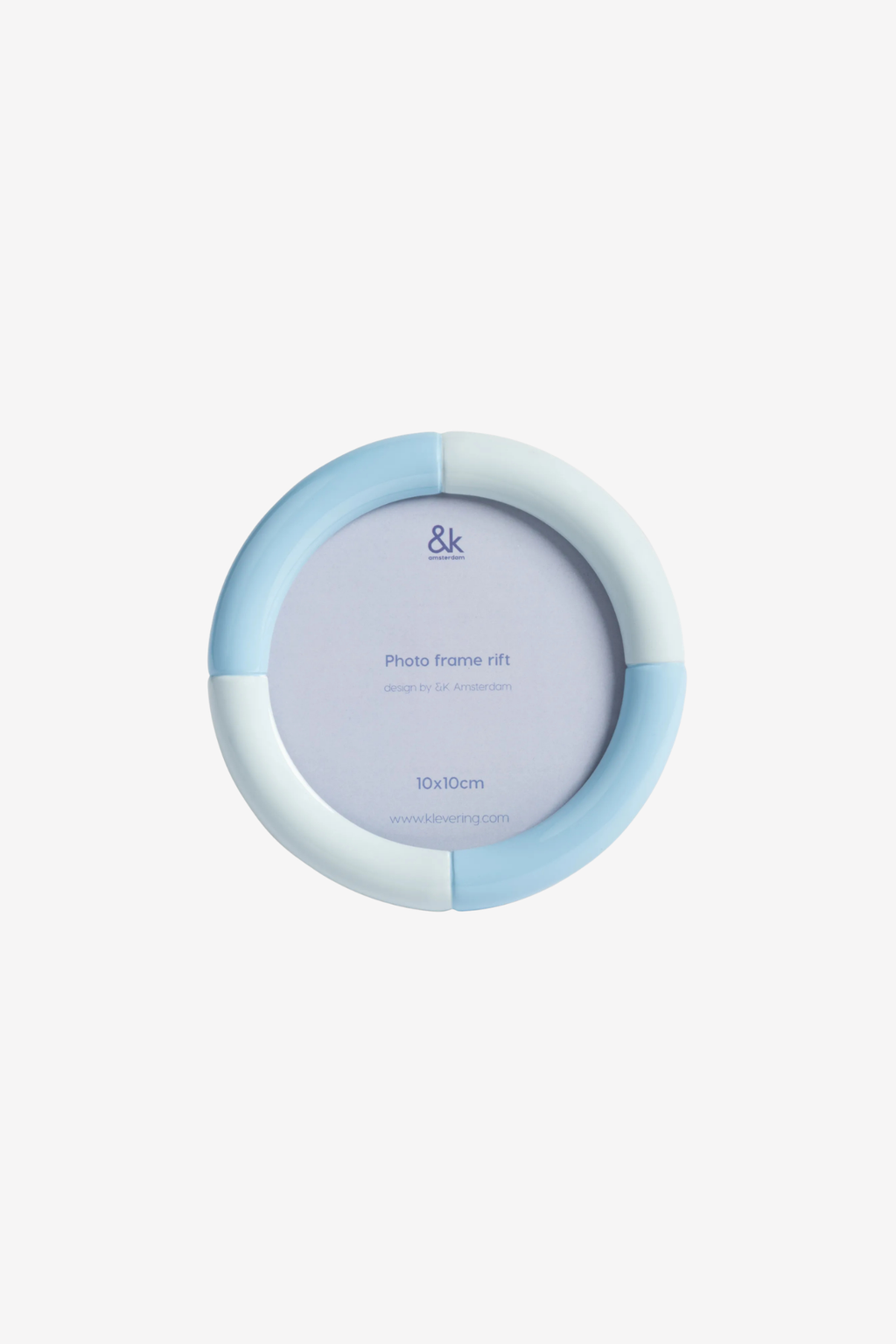 Rift Round Photo Frame | Ice Blue