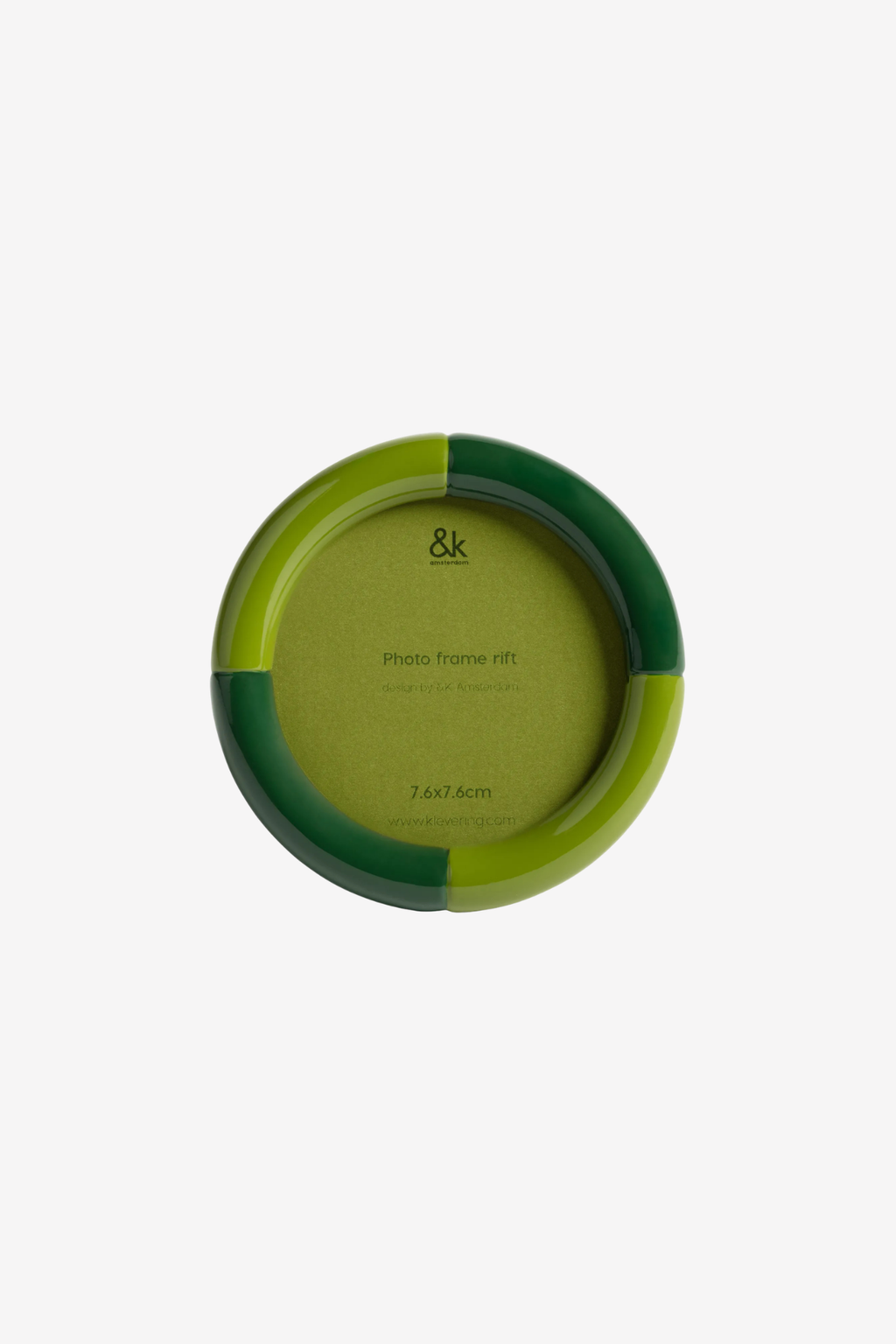 Rift Round Photo Frame | Green
