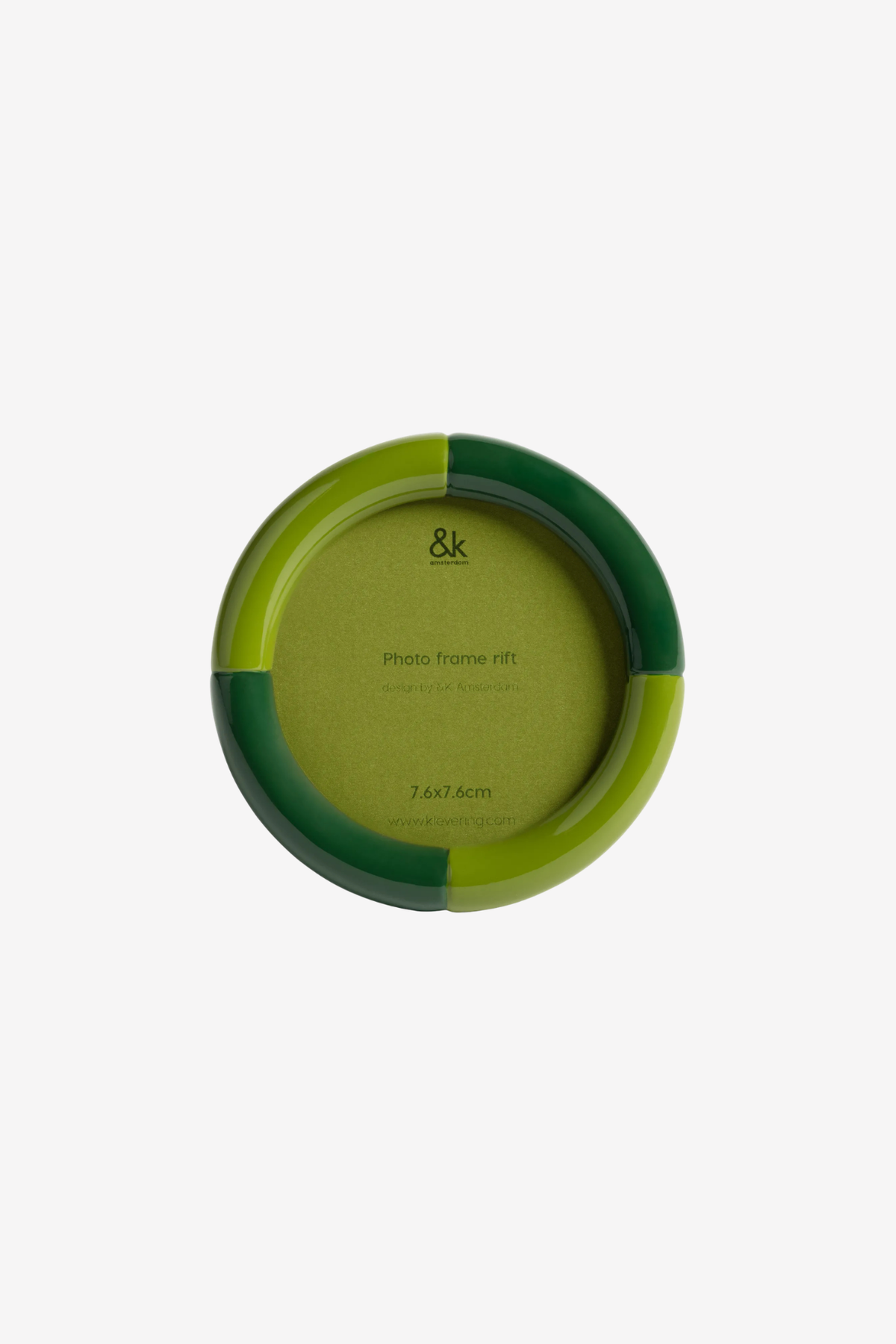 Rift Round Photo Frame | Green