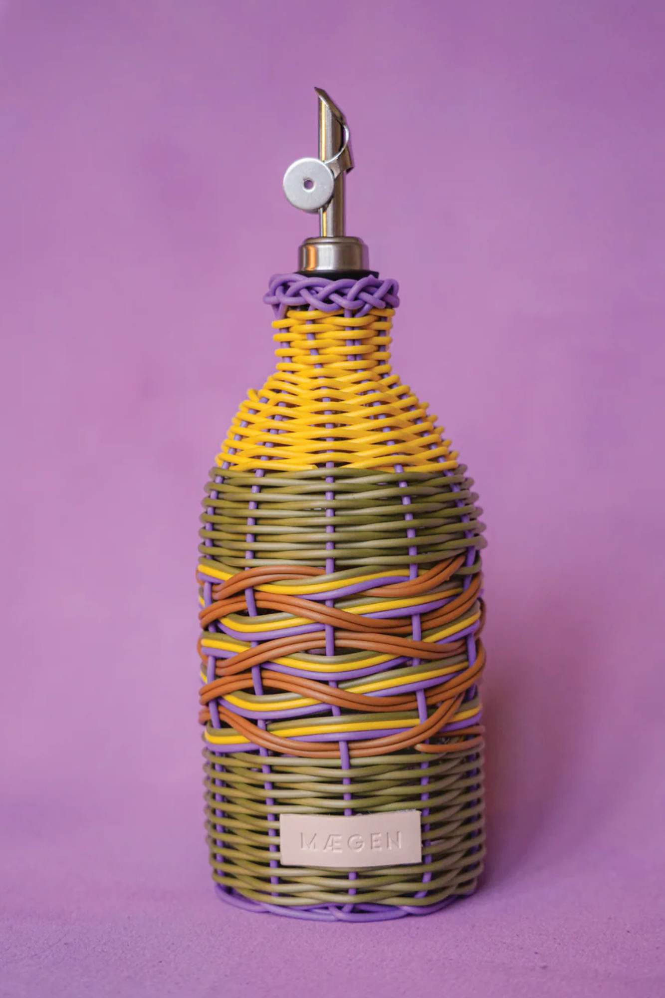 Woven Oil Pourer | Yellow & Lilac
