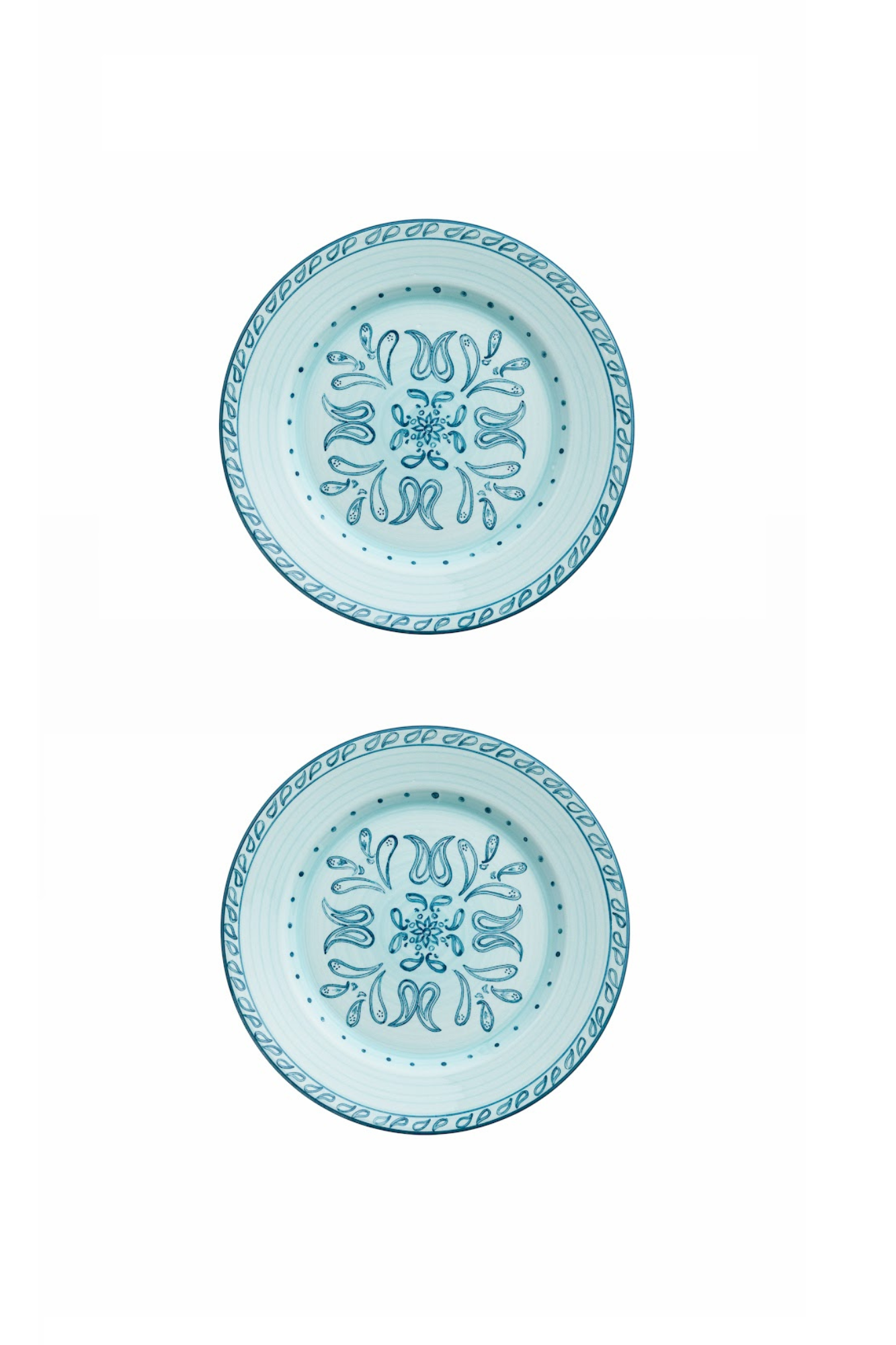 Gone Riding Dessert Plates Blue | Set of 2