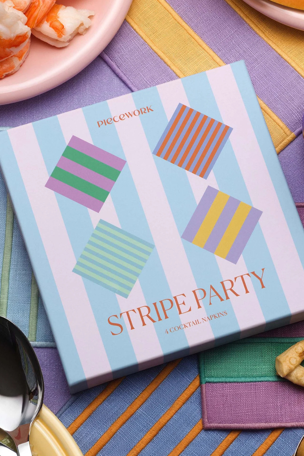 Stripe Party Cocktail Napkins