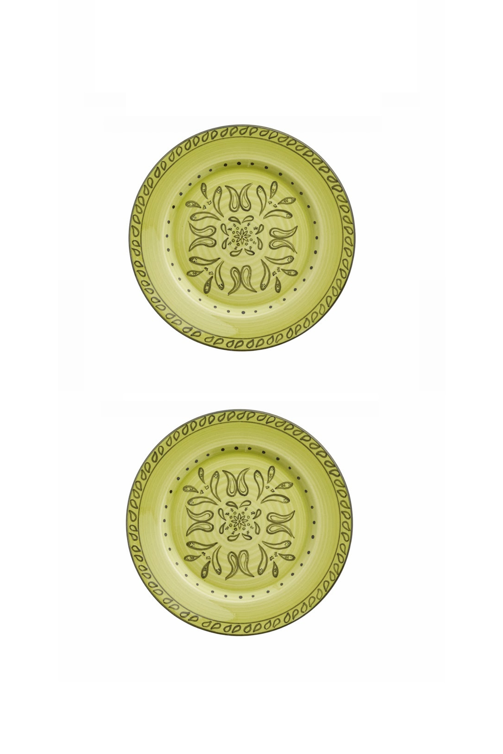 Gone Riding Dessert Plates Green | Set of 2