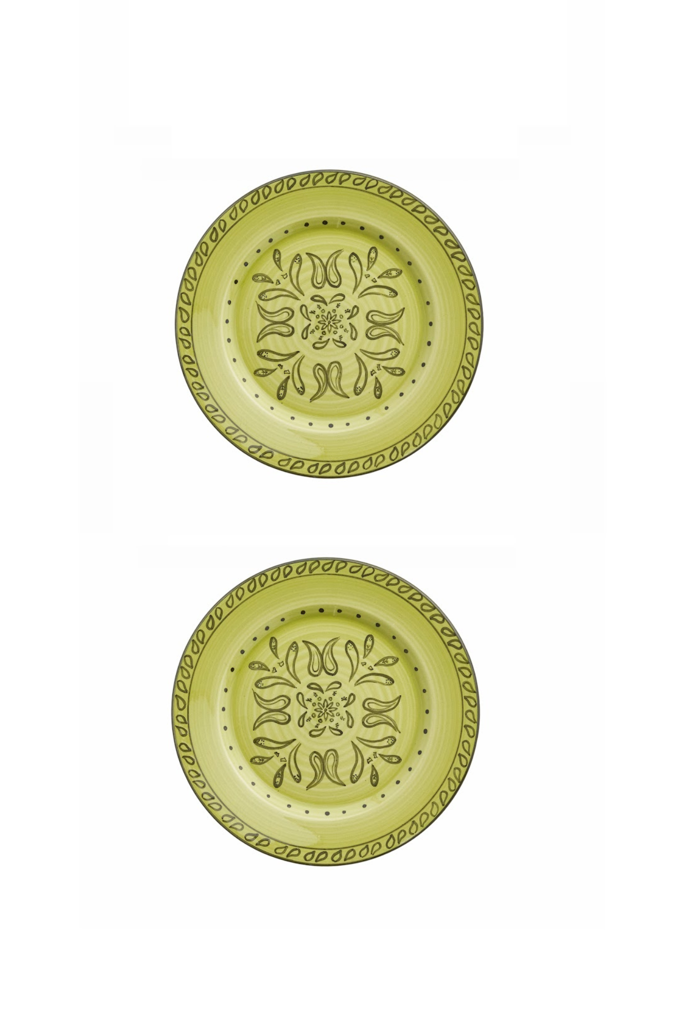 Gone Riding Dessert Plates Green | Set of 2