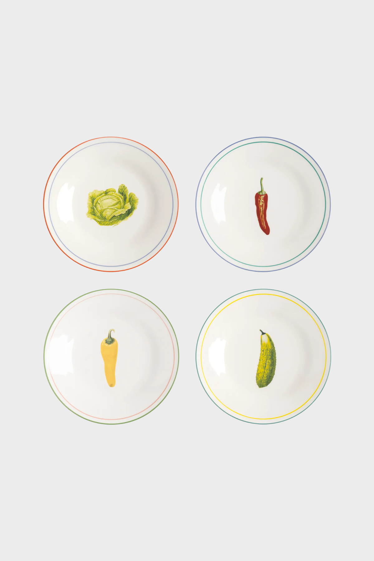 Vegetable Plates | Set of 4